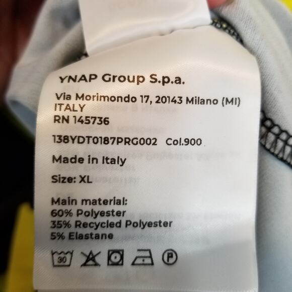 8 by Yoox NWT Womens Abstract Print Long Sleeve Turtle Neck Black Yellow Blue XL - Picture 8 of 8